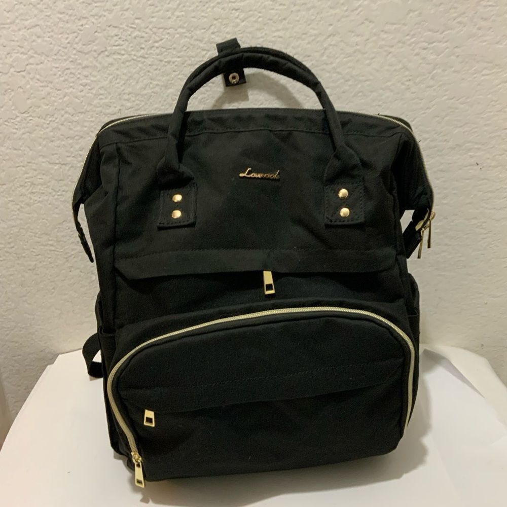 LOVEVOOK Laptop Backpack Women Teacher Nurse Bags, 15.6 inch, Black